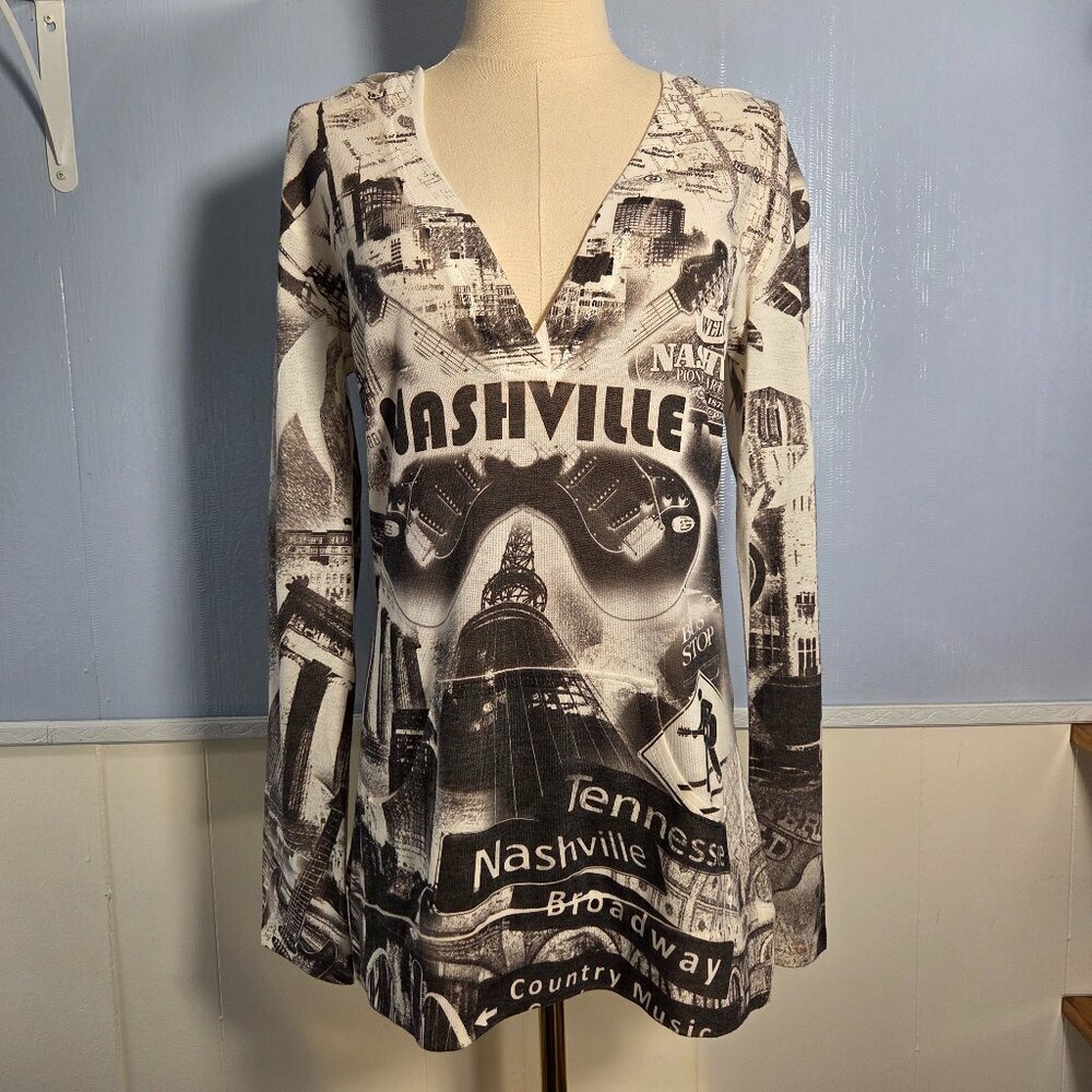 IFSE Large Black Brown White Nashville Lightweight Hooded V Neck Pullover Jacket
